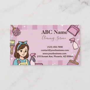 Carte de visite de service de nettoyage de maison