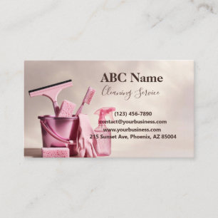 Carte de visite de service de nettoyage de maison