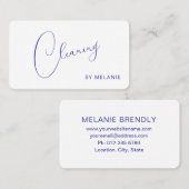 Carte de visite de service de nettoyage de maison (Devant / Derrière)
