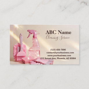Carte de visite de service de nettoyage de maison