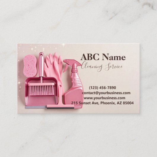 Carte de visite de service de nettoyage de maison (Devant)