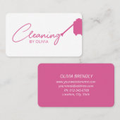 Carte de visite de service de nettoyage de maison (Devant / Derrière)