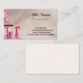 Carte de visite de service de nettoyage de maison (Devant / Derrière)