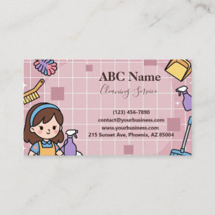 Carte de visite de service de nettoyage de maison