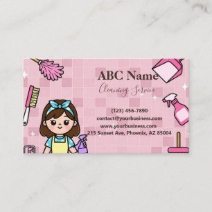 Carte de visite de service de nettoyage de maison