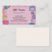 Carte de visite de service de nettoyage de maison (Devant / Derrière)