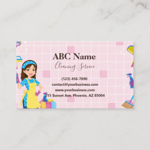 Carte de visite de service de nettoyage de maison