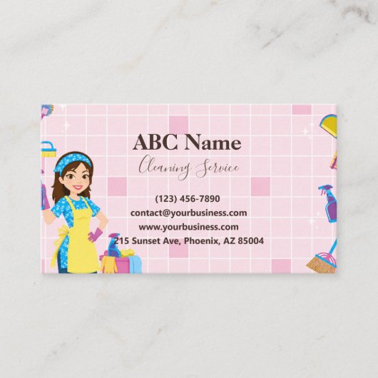 Carte de visite de service de nettoyage de maison (Devant)