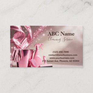 Carte de visite de service de nettoyage de maison