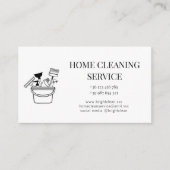Carte de visite de service de nettoyage minimalist (Devant)