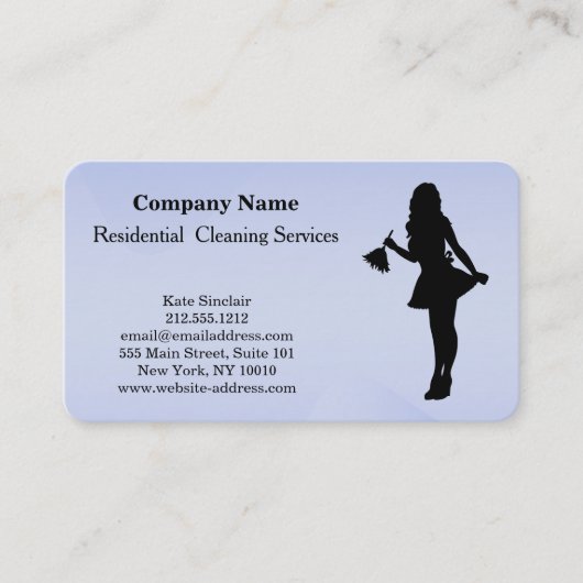 Carte de visite de service de nettoyage profession (Devant)