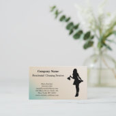 Carte de visite de service de nettoyage profession (Debout devant)