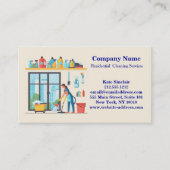 Carte de visite de service de nettoyage profession (Devant)