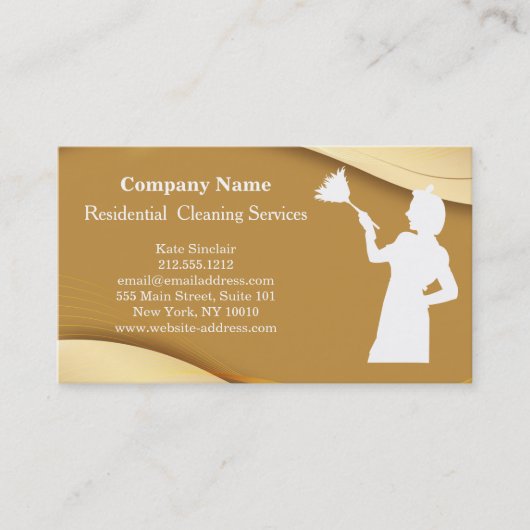 Carte de visite de service de nettoyage profession (Devant)