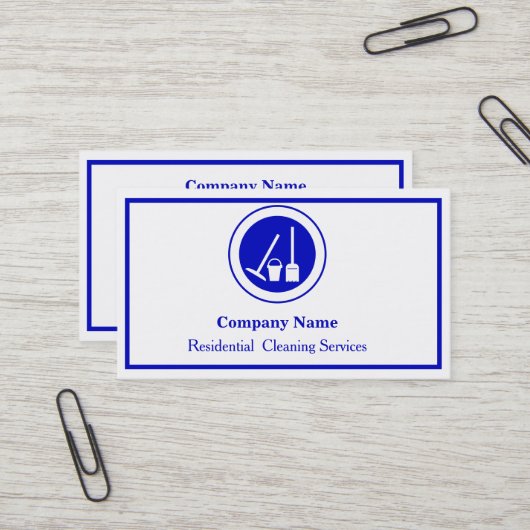 Carte de visite de service de nettoyage profession (Devant/Arrière en situation)