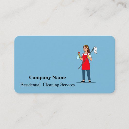 Carte de visite de service de nettoyage profession (Devant)