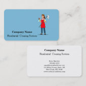 Carte de visite de service de nettoyage profession (Devant / Derrière)