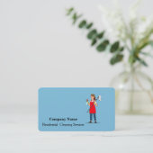 Carte de visite de service de nettoyage profession (Debout devant)
