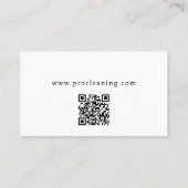 Carte de visite de service de nettoyage profession (Dos)