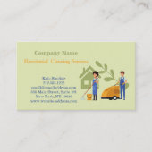 Carte de visite de service de nettoyage profession (Devant)