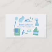 Carte de visite de service de nettoyage profession (Devant)