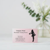 Carte de visite de service de nettoyage profession (Debout devant)