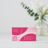 Carte de visite de service de nettoyage Ruby Pink (Debout devant)
