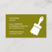 Carte de visite de service de peinture avec logo d (Dos)