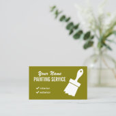 Carte de visite de service de peinture avec logo d (Debout devant)
