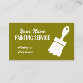 Carte de visite de service de peinture avec logo d (Devant)