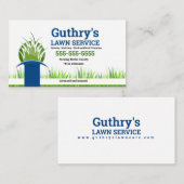 Carte de visite de service de pelouse avec vert et (Devant / Derrière)