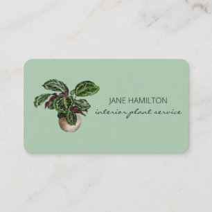 Carte de visite de service de plantes pour le desi
