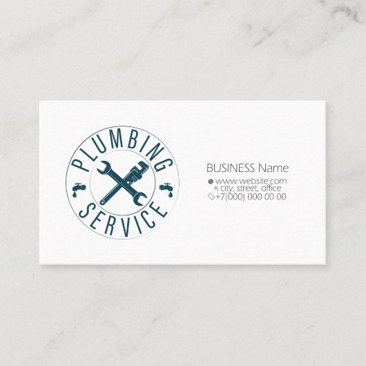 Carte de visite de service de plomberie (Devant)