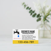 Carte de visite de service de plomberie de dérive (Debout devant)