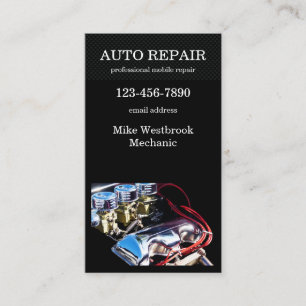 Carte de visite de service de réparation automati