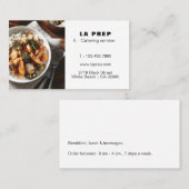 Carte de visite de service de restauration (Devant / Derrière)