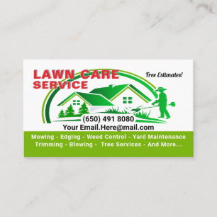 Carte de visite de service de tonte Jardinage