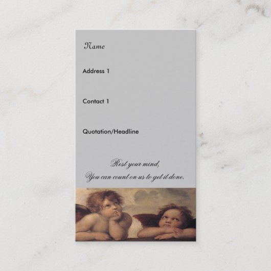 Carte de visite de service de triage (Devant)