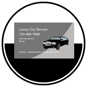 Carte de visite de service de voiture de luxe pour