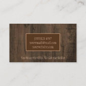 Carte de visite de service du guide de pêche profe (Dos)