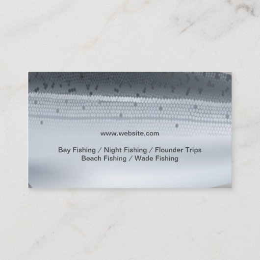 Carte de visite de service du guide de pêche profe (Dos)