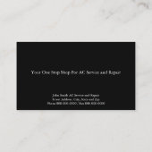 CARTE DE VISITE de service et de réparation CA (Dos)