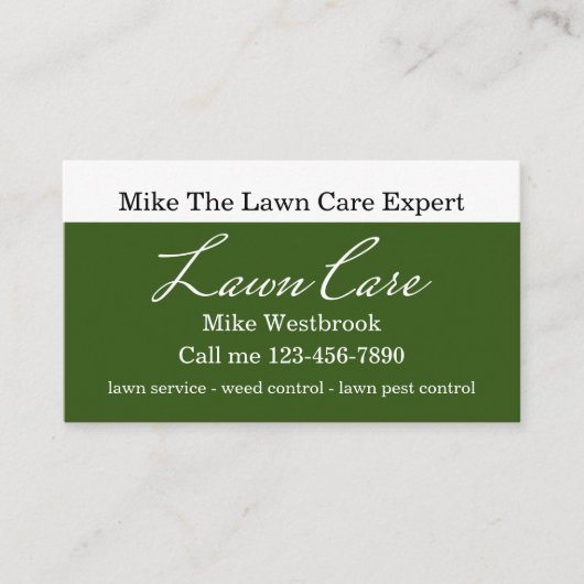 Carte de visite de service local simple d'entretie (Devant)