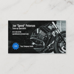 Carte de visite de service Moto-Moto gris Moteur