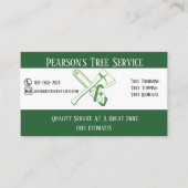 Carte de visite de service Pearson's Tree (Devant)