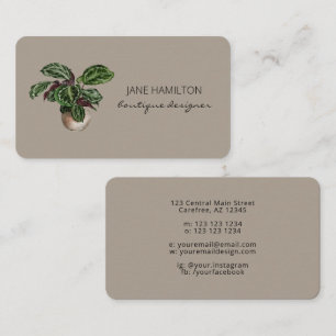 Carte de visite de service Plante Boutique