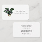 Carte de visite de service Plante design d'intérie (Devant / Derrière)