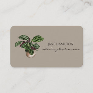 Carte de visite de service Plante design d'intérie