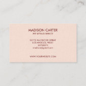 Carte de visite de service pour animaux de compagn (Dos)