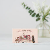 Carte de visite de service pour animaux de compagn (Debout devant)